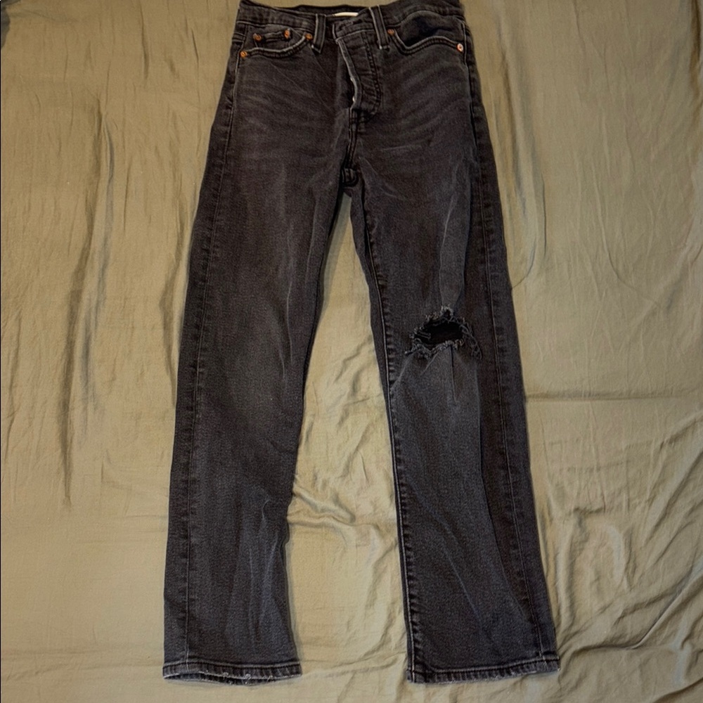 Levi's Black Straight Jeans Classic Denim